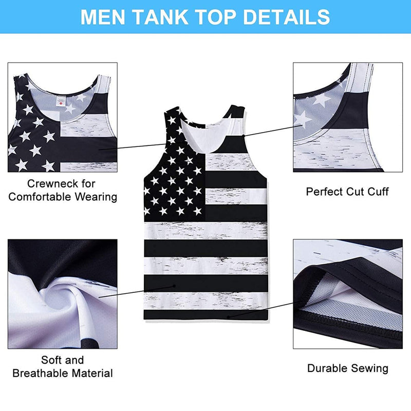 White American Flag Funny Tank Top