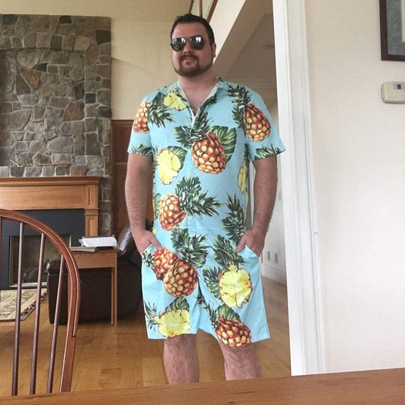 Light Green Pineapple Male Romper