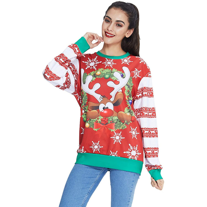 Snow Deer Ugly Christmas Sweater