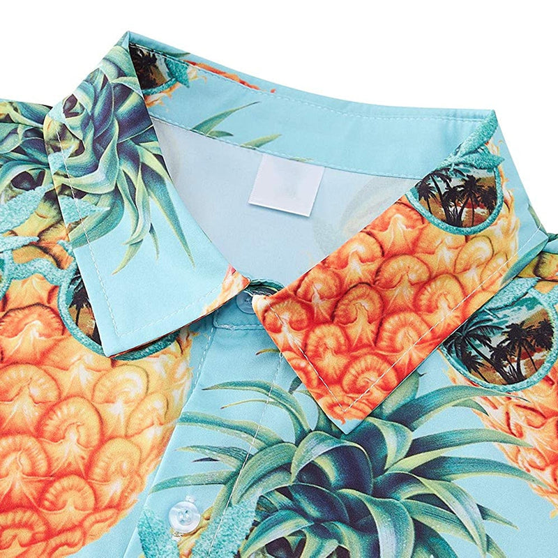 Pineapple Sunglasses Weed Funny Hawaiian Shirt