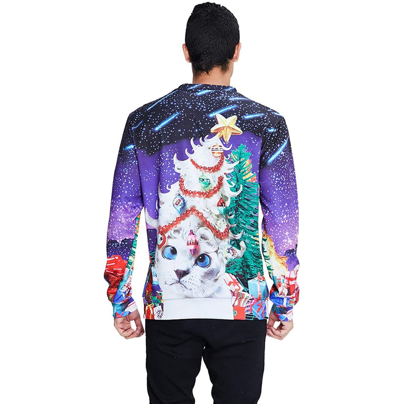 Christmas Tree Cat Ugly Christmas Sweater
