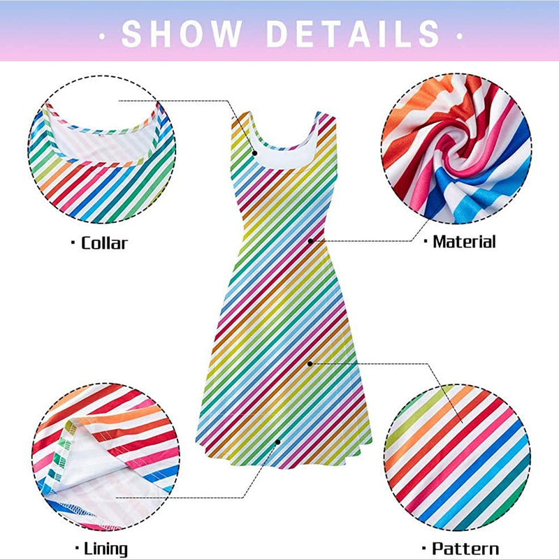 Rainbow Stripes Funny Dress for Women