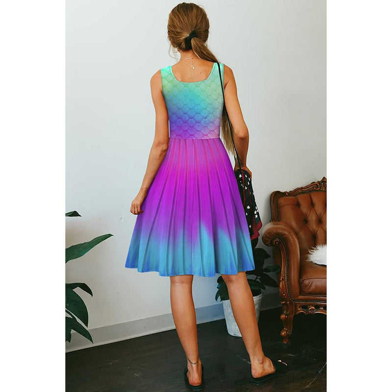 Purple Mermaid Funny Dress for Women