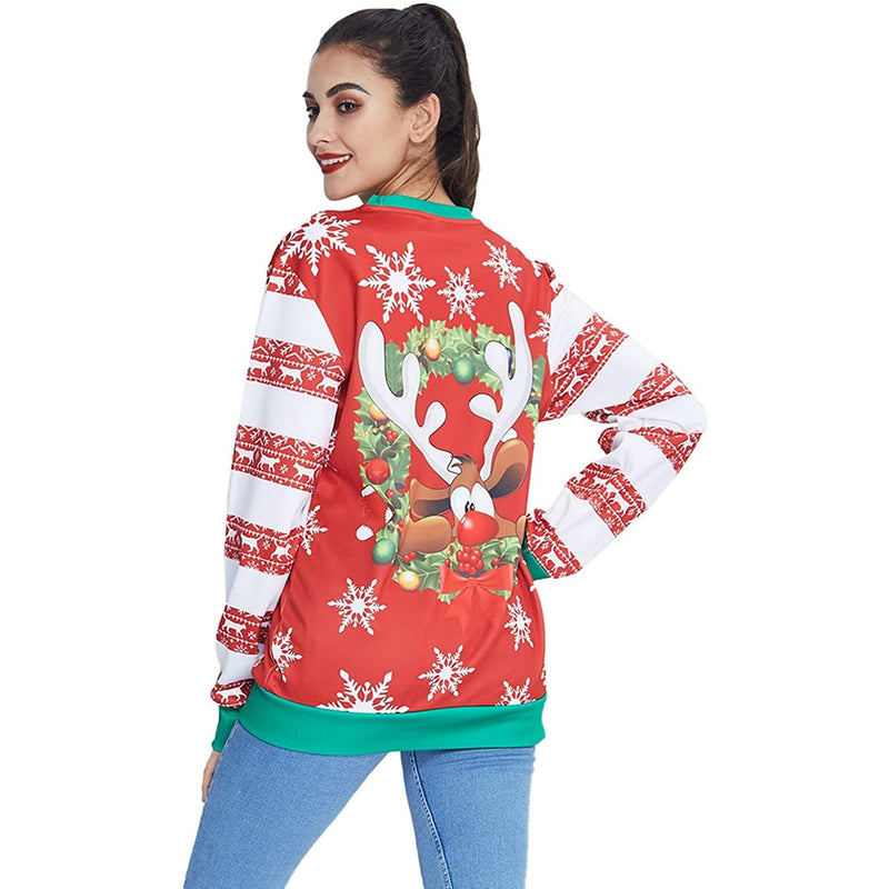 Snow Deer Ugly Christmas Sweater