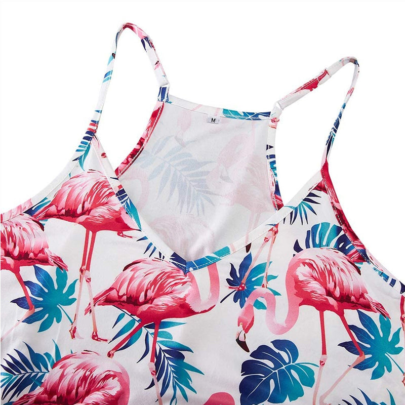 Pink Flamingos Funny Romper for Women