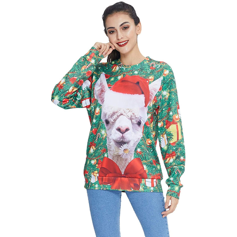 Funny Llama Ugly Christmas Sweater