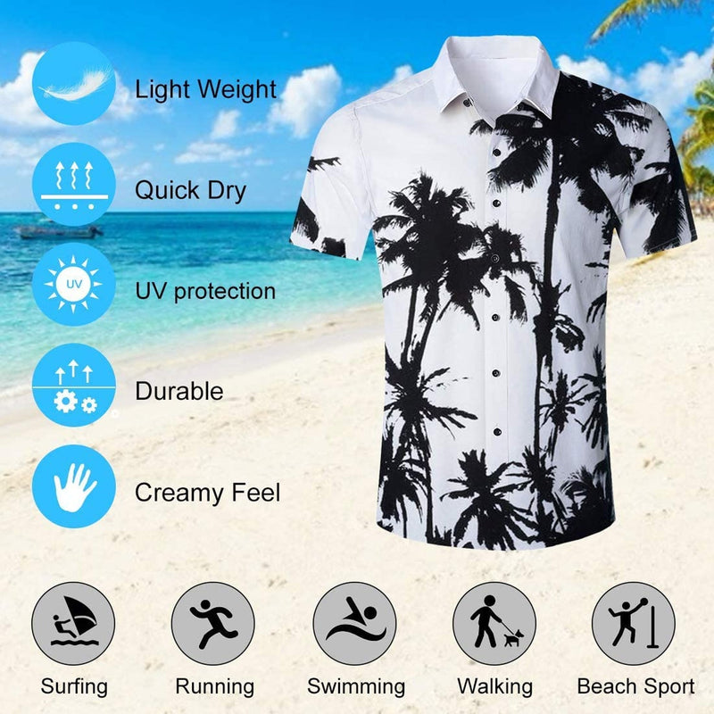 Palm Tree White Funny Hawaiian Shirt