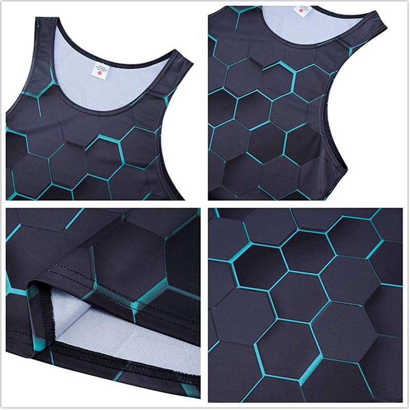 Honeycomb Blue Funny Tank Top