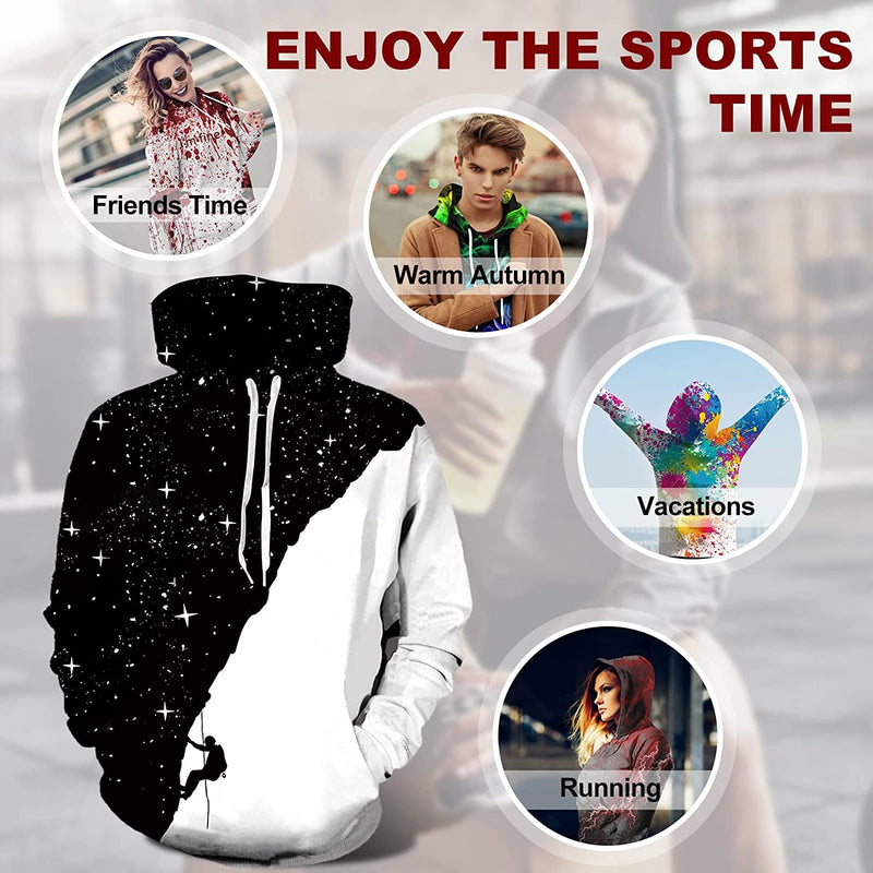 Galaxy Climbing Mountain Funny Hoodie