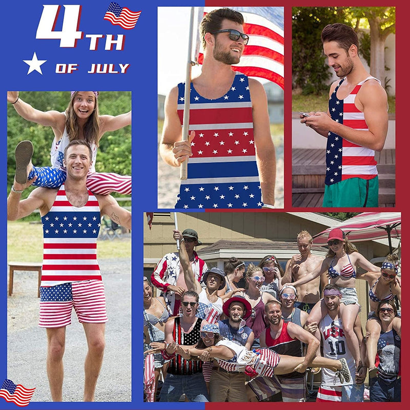 Skull American Flag Funny Tank Top