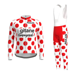 Gitane Campagnolo Red Vintage Long Sleeve Cycling Jersey Matching Set