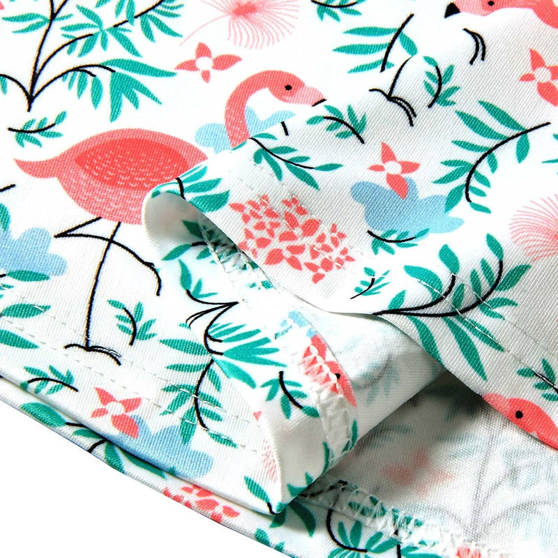 Palm Leaf Flamingo Funny Girl Dress