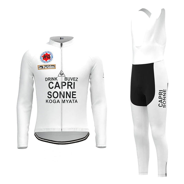 Capri Sonne White Vintage Long Sleeve Cycling Jersey Matching Set