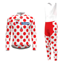 Le Parisien Red Vintage Long Sleeve Cycling Jersey Matching Set